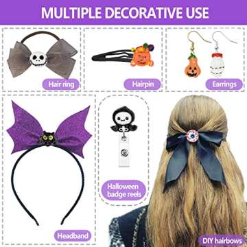 100 PCS Halloween Resin Flatback Charms for Crafts