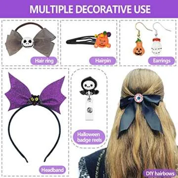 100 PCS Halloween Resin Flatback Charms for Crafts