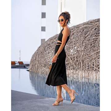 The Drop Black Cut-out Midi Dress by @lucyswhims - Plus Size Style