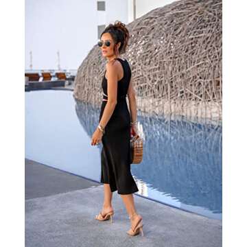 The Drop Black Cut-out Midi Dress by @lucyswhims - Plus Size Style