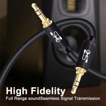 SHD Aux Cable, 3.5mm Audio Cable Aux for Car Auxiliary Audio Stereo Cable 3.5mm Cord Premium Sound D...