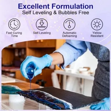 JANCHUN Crystal Clear Epoxy Resin 16oz Kit for Crafting