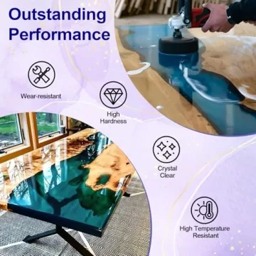 JANCHUN Crystal Clear Epoxy Resin 16oz Kit for Crafting