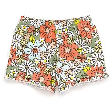 Disney Winnie the Pooh Floral Toddler Girls T-Shirt and Twill Shorts Outfit Set Winnie The Pooh Blue 5T