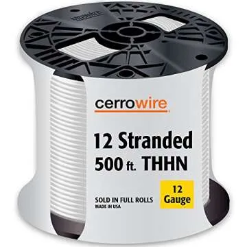 MARMON HOME IMPROVEMENT PROD Cerrowire 112-3652J 500-Feet 12, White Stranded THHN