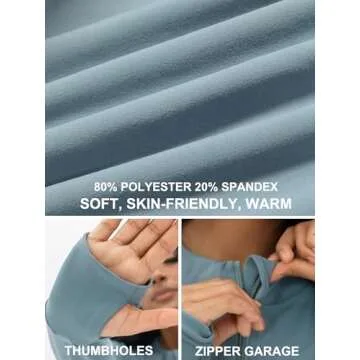 UOUA Two Piece Outfits Women Tracksuit Sets Long Sleeve Zip Up Jacket & Leggings for Gym Workout Set GreyBlue 2XL