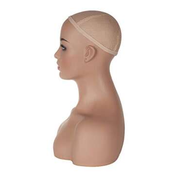 Realistic Female Mannequin Head for Wigs and Accessories