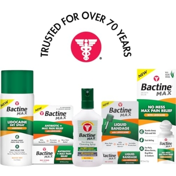 Bactine MAX First Aid Pain Relief Spray with 4% Lidocaine