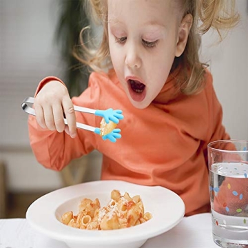 Colorful Mini Silicone Food Tongs for Kids - 6PCS Set