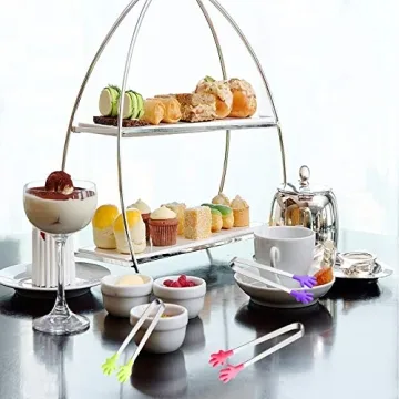 Colorful Mini Silicone Food Tongs for Kids - 6PCS Set