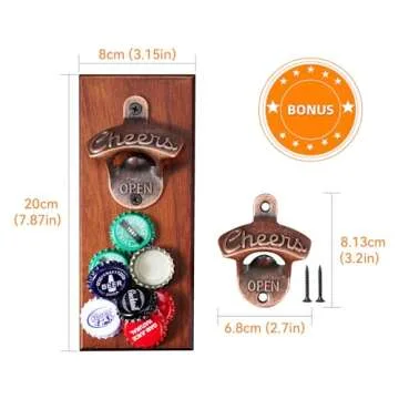 Magnetic Beer Bottle Opener with Auto Catch for Men