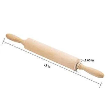 Classic Wood Rolling Pin - Essential Tool for Baking