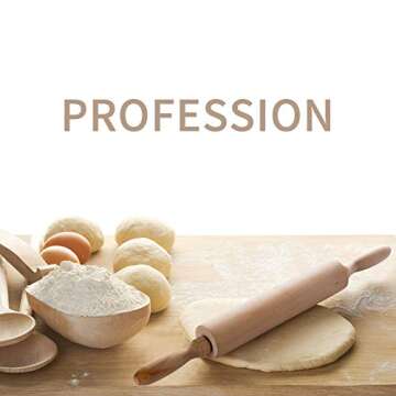 Classic Wood Rolling Pin - Essential Tool for Baking
