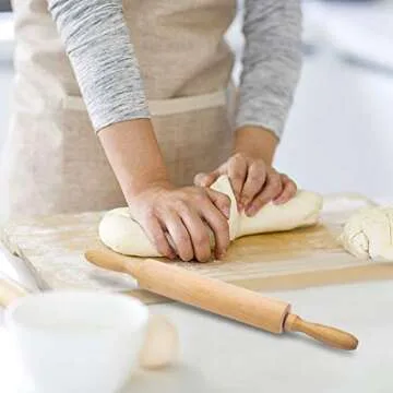 Classic Wood Rolling Pin - Essential Tool for Baking