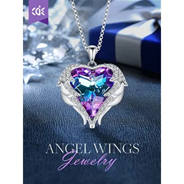 CDE Angel Wings Necklace for Women with Crystals
