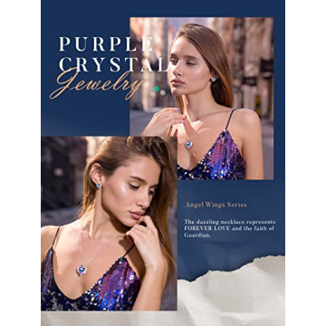 CDE Angel Wings Necklace for Women with Crystals