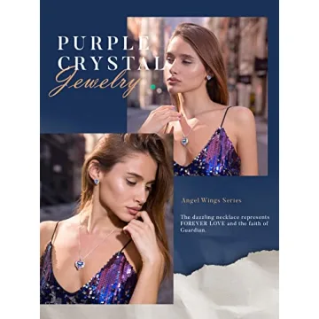 CDE Angel Wings Necklace for Women with Crystals