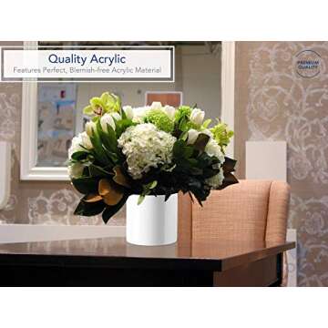 Royal Imports Flower Acrylic Vases - Elegant Non-Breakable Decor for Home & Weddings