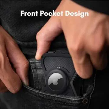 Extremus Airtag Wallet Men, RFID Blocking Front Pocket Wallet with Airtag Holder, Slim Minimalist Mens Wallet Airtag, Metal Wallet Airtag Card Holder with Money Clip, Black