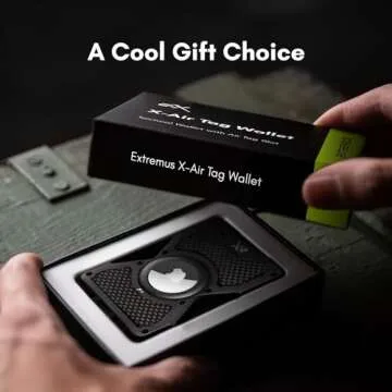 Extremus Airtag Wallet Men, RFID Blocking Front Pocket Wallet with Airtag Holder, Slim Minimalist Mens Wallet Airtag, Metal Wallet Airtag Card Holder with Money Clip, Black