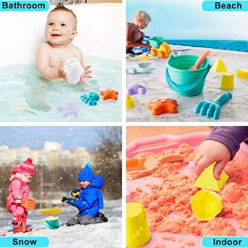 Beach Toys, Sand Toys Set Including Sand Water Wheel, Bucket, Shovels, Sifter, Molds, Rakes and Shovels, Outdoor Beach Sand Toys for Boys, Girls, Toddlers, Kids Summer Outdoor Beach Fun