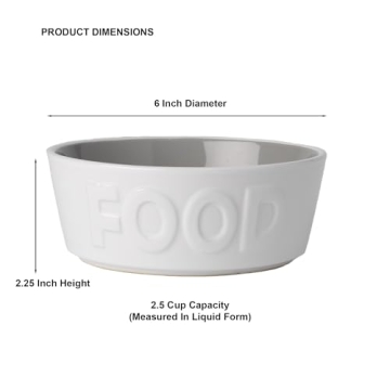 PetRageous Dog Bowl: Stylish, Microwave-Safe, 2.5 Cup Capacity