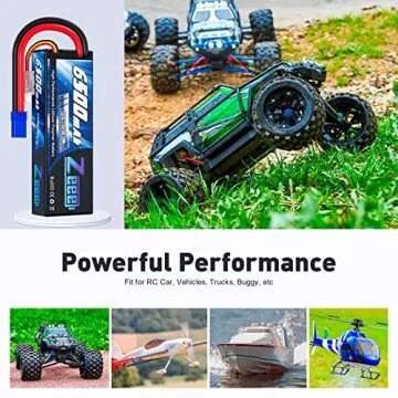 Zeee 2S Lipo Battery 6500mAh 120C for RC Vehicles