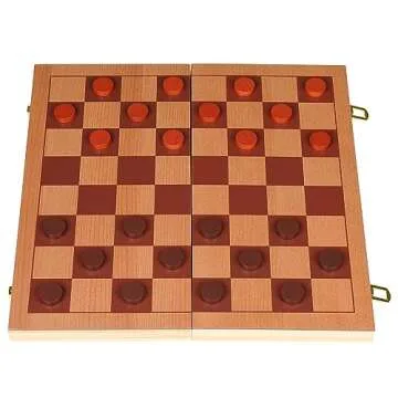 Sterling Games Chess, Checkers, Backgammon Game 3 in 1 Combo Set | 15 inch Wooden Folding Chess Board Game Set for Kids and Adults
