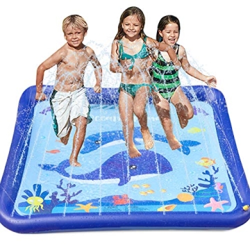 GiftInTheBox Kids Splash Pad Play Mat for Summer Fun