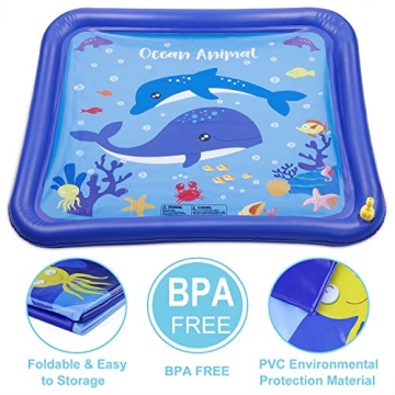 GiftInTheBox Kids Splash Pad Play Mat for Summer Fun