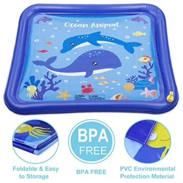 GiftInTheBox Kids Splash Pad Play Mat for Summer Fun