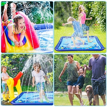 GiftInTheBox Kids Splash Pad Play Mat for Summer Fun