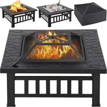Yaheetech 32in Fire Pit Table for Outdoor Heating
