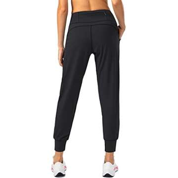 Soothfeel Women's Joggers with Zipper Pockets High Waisted Athletic Workout Yoga Pants Joggers for W...