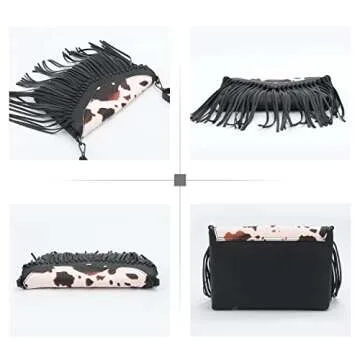 Stylish Oweisong Fringe Crossbody Purse for Women