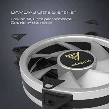 GAMDIAS 120mm RGB Case Fans 3 Pack for Ultimate Cooling