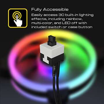 GAMDIAS 120mm RGB Case Fans 3 Pack for Ultimate Cooling