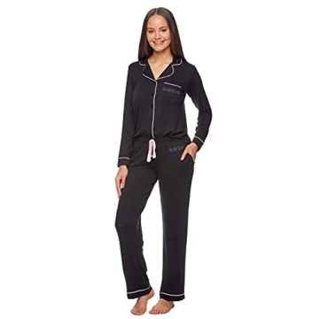 Bebe Womens Cozy Long Sleeve Pajama Set for Style