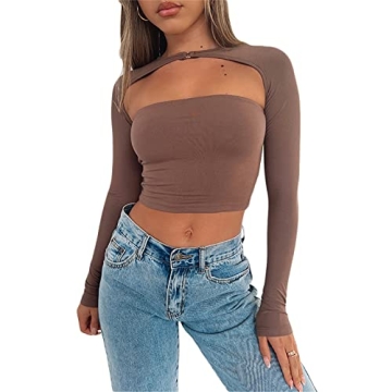 Trendy Women Cutout Long Sleeve Top for Every Occasion