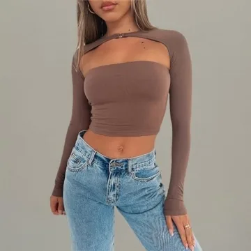 Trendy Women Cutout Long Sleeve Top for Every Occasion