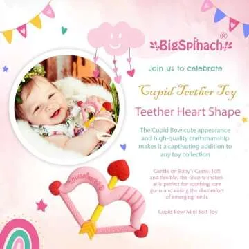 BIGSPINACH Cupid Bow Teething Toy for Babies - Ideal Gift