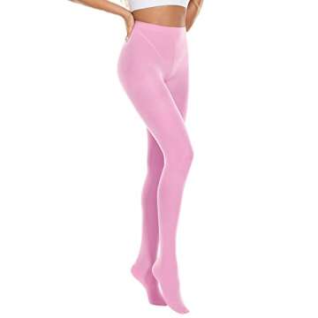 Zando Solid Color Tights for Women Footed Compression Stockings Run Resistant Dance Tights 80 Denier...