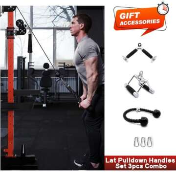 RitFit Squat Rack Power Cage Home Gym Package, Includes 1000LBS Power Rack with Cable Crossover System, Weight Bench, Weight Plate Set with Olympic Barbell (Package 1.6K (Bumper Plate 230LBS))-Black