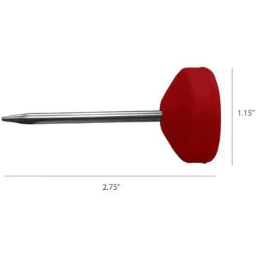 Jim Beam, Pack of 4 Poultry Meat, Instant Read Food Stainless Steel Dial Mates Barbecue BBQ Tools, G...