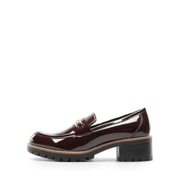 DREAM PAIRS Women's Chunky Loafers - Stylish & Comfortable Business Casual Shoes