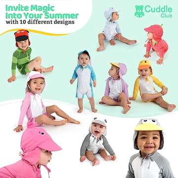 Cuddle Club Baby and Toddler One-Piece Swimsuit | UPF 50+ All-Day UV Protection Infant Sunsuit