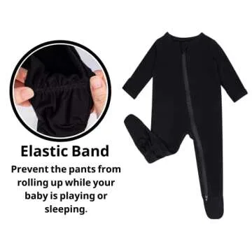 GUISBY Baby Footed Pajamas in Rayon from Bamboo for Infants