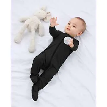 GUISBY Baby Footed Pajamas in Rayon from Bamboo for Infants