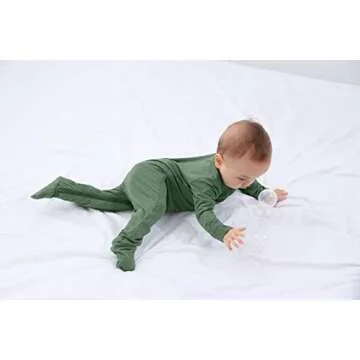 GUISBY Baby Footed Pajamas in Rayon from Bamboo for Infants