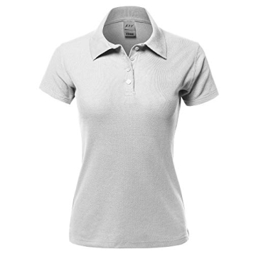 A2Y Junior-Fit 4-Button Cotton Pique Polo Shirt White S